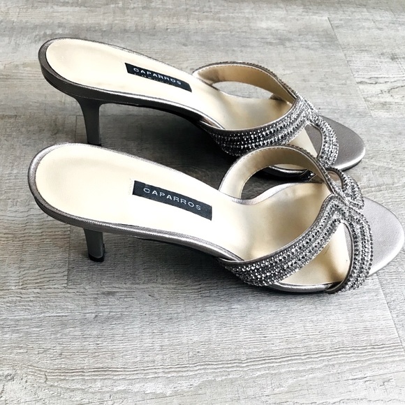 ๐New NWT Caparros Rhinestones ~ 2inches Heeled Sandals Summer Time Lightweight - Picture 7 of 10